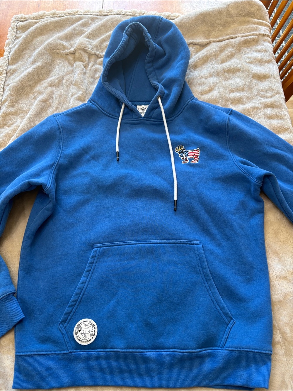 The GOAT USA Freedom Hooded Sweatshirt with Flag Patch - Men
